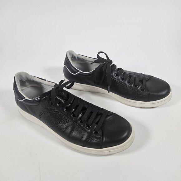 Geox Respira Men's Size 10  Black Lace-up Walking Sneakers Shoes - Picture 3 of 7